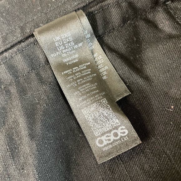 Asos Black Denim Jean Jacket Size 2XS Womens - Picture 4 of 4